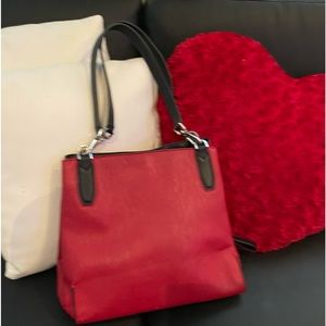 Red Calvin Klein bag w/3 compartments never used just have too many purses